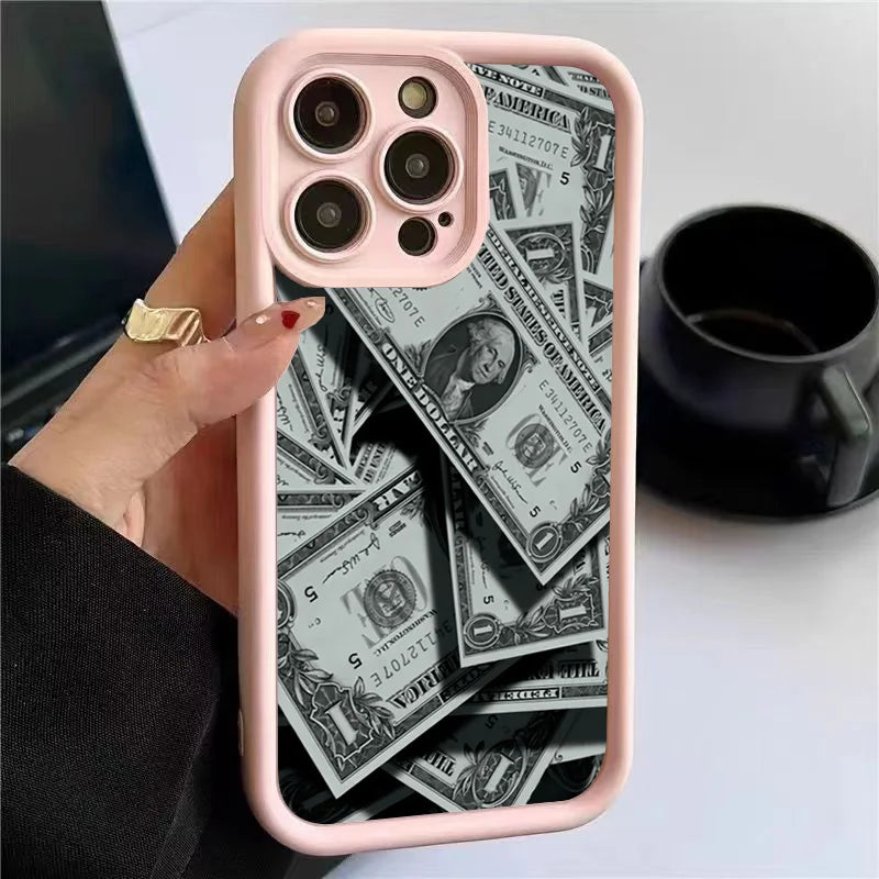 Banknote Design Silicone Case For iPhone